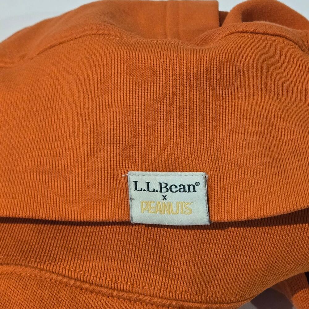 LL Bean x Peanuts Snoopy Take A Hike Orange Pullover Hoodie Sweatshirt, Size S - Picture 5 of 7